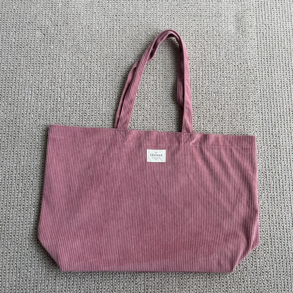 NEW Sézane Pink Velvet Tote